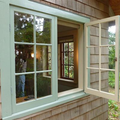 China Swing Guaranteed Upvc Double-pane Suitable Quality Price PVC Casement French Window for sale