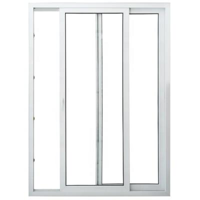 China Residential And Commercial Double Glass White PVC Sliding Entry Door for sale