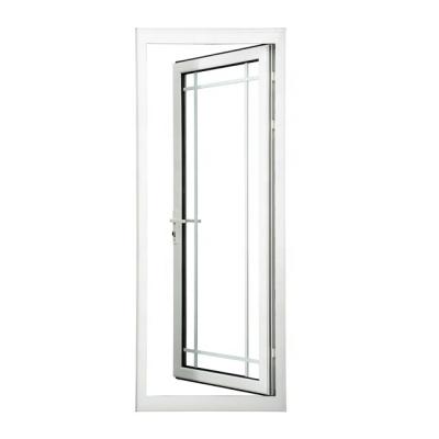 China Europe Style Security Double Magnetic White Aluminum Glass Casement Door French Screen Door for sale