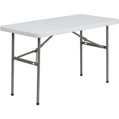 China Foldable 4FT Rectangular Plastic Folding Table For Indoor Or Outdoor Use for sale