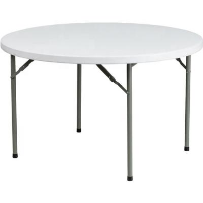 China Hot-Cake 4FT Foldable Round Plastic Folding Table For Event Use for sale