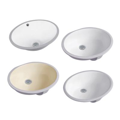 China Modern Tarpul 1714 Inch Porcelain White Oval Basin Ceramic Undermount Bathroom Sink à venda