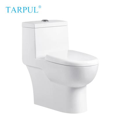 China White Sanitary Ware Bathroom Double-Flow One-Piece Toilet Seat Ceramic Toilet for sale