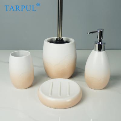 China Tarpul Sustainable Nordic Modern Style Bathroom Set Hotel 5 Piece Bath Set Bathroom Accessories for sale