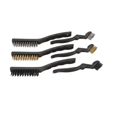 China 6pcs Wire Brush Set Eco-friendly Wire Scratch Brush Heavy Duty And Low Power With PP Handle DIY Tools for sale