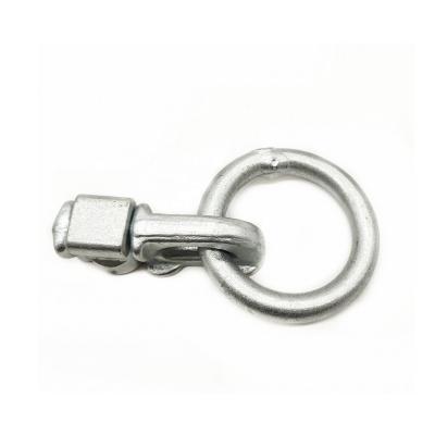 China High Quality Galvanized Steel Double Steel Stud Down Anchor Fitting Link With O / Pear Ring For L Track for sale