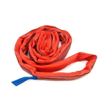 China High Quality Red 5T Polyester Endless Lifting Sling EN1492-2 Round Round for sale