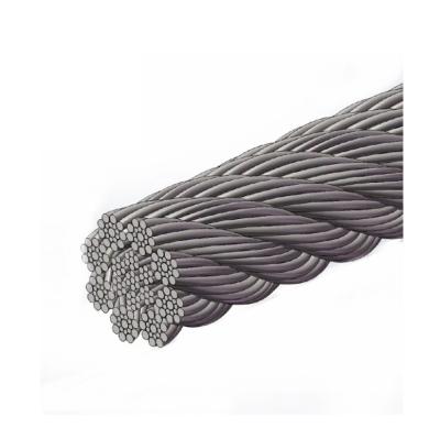 China Industry 8 wire line galvanized and ungalvanized cable steel contact lay wire rope for sale