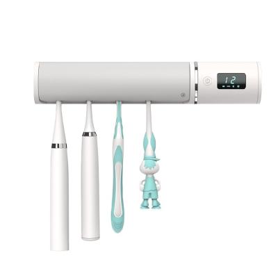 China UV Disinfection + Drying New Material Does Not Get Moldy Sterilizer Toothbrush Sterilizer Smart LED Screen Toothbrush Sterilizer Bathroom Accessories for sale