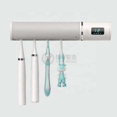 China UV Disinfection+Drying High Quality Portable Toothbrush Sterilizer Box Toothbrush Sterilizer LED Digital Display Screen UV-C Toothbrush Sterilizer for sale