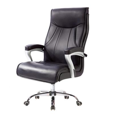 China Black PU Adjustable Back Large Height(Height) Ergonomic Director Executive Office Chair With Lying Back For Director for sale