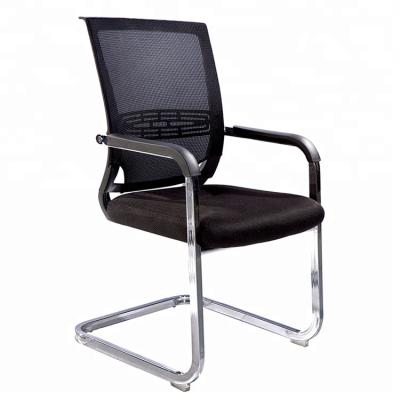 China Modern Cheap Fabric Conference Mesh Ergonomic Fixed Metal Base Guest Chair Metal Base for sale