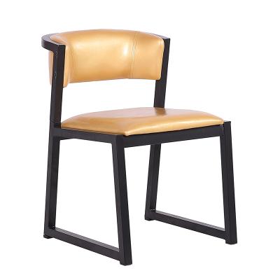 China Adjustable (height) ready to ship cafe hotel restaurant metal dining chair Silla comedor with cushion for sale