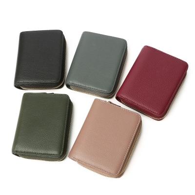 China RFID Classic First Layer Cowhide Wallet Anti-degaussing Multi-card Large Capacity Card Holder for sale