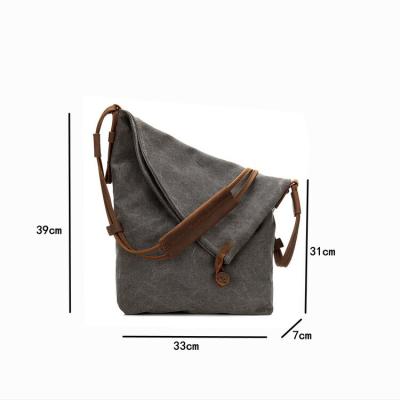 China Fanshion Women Messenger Bags Crazy Horse Fashion Canvas Designers Leather Handbags for Girls and Women for sale