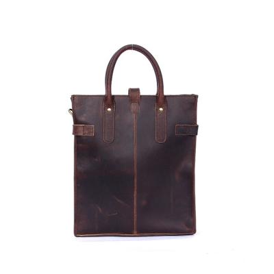 China Fashion Best Price Simple Bag For Man Vintage Casual Briefcases Crazy Horse Leather Bag for sale