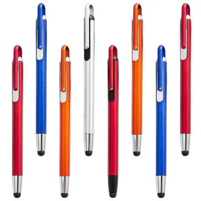 China Promotion 2023 New Style Customizable Logo Printing Pen Office Stationery Touch Screen Stylus Pen Plastic Ballpoint Pen for sale