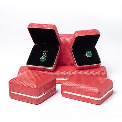 China New Style Plastic Wholesale Fiber Plastic Wholesale Fiber Luxury Fancy Custom Earring Gift Packaging Box Ring Bracelet Necklace Earring Jewelry Box for sale