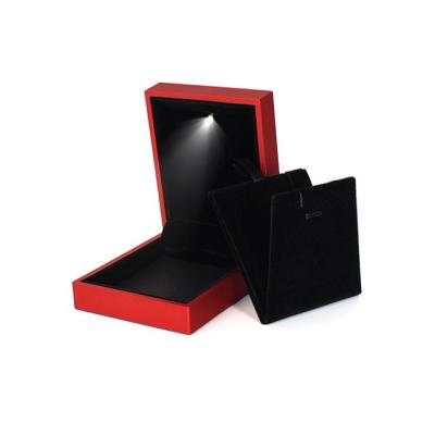 China Fashionable new custom logo led light jewelry box plastic jewelry boxes estuches Para joyeria for sale