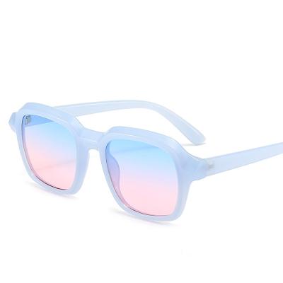 China Fashion Sunglasses Candy Colors Square Shades Custom Logo Fashion Big Frame Glasses Popular Eyewear Fashion Square Women glasses for sale