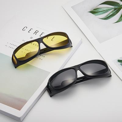 China Square 2023 New Wholesale Car Driving Sunglasses Visual Glasses Fashion Anti Suitable Night Glasses For Men for sale