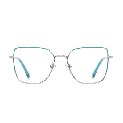 China Fashionable Hot Selling Big Frame Irregular Unisex Glasses Chinese Style Patterned Leg Anti Blue Light Optics Women Eyeglasses for sale