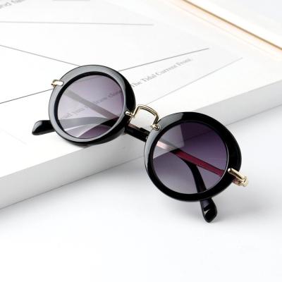 China Round 2023 High Quality Luxury Retro Round Metal Sunglasses  Kids Fashion Sunglasses Kids Sunglasses For Boys And Girls for sale