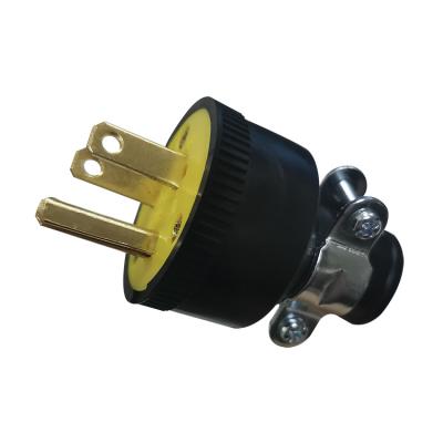 China LUMEX 15A 125V NEMA 5-15P PVC Blade Residential/General Purpose American Standard Straight Plug for sale