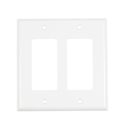 China LUMEX 2Gang Indoor Decorator GFCI Wall Plate Receptacle Cover for sale