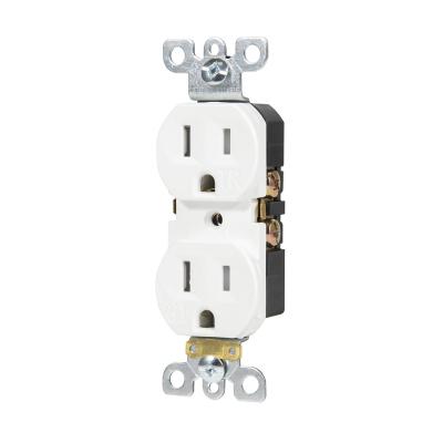 China NEMA 5-15R Residential / General Purpose Commercial Grade Lumex Straight Blade Plug Duplex Electrical Outlet for sale