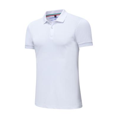 China Strong But Breathable Staff Uniform Simple White Polo Golf Shirt Anti-pilling for sale