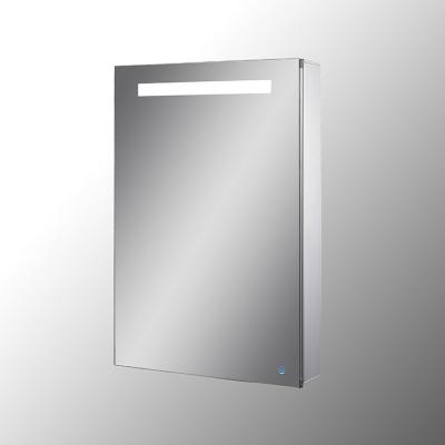 China Modern home or hotel needs aluminum bathroom cabinet with LED light bar interior for sale