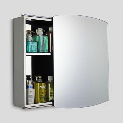 China Stailess Modern Steel Bathroom Mirror Cabinet With Sliding Mirror Door for sale