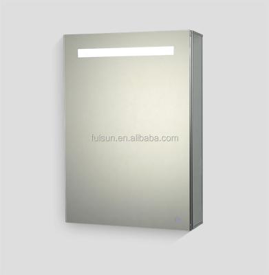 China Modern Modern Wall Mounted Aluminum Bathroom Mirror Cabinet With Light for sale