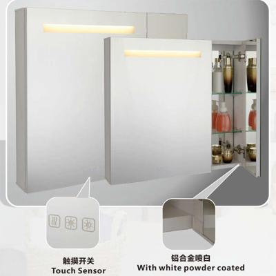 China Biaodi Modern High Quality Single Door Aluminum Bathroom Mirror Cabinet for sale