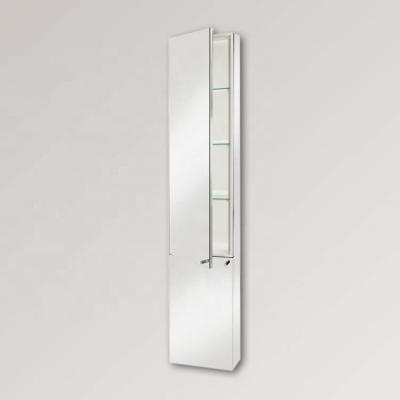 China Modern Tall Wall Mounted Stainless Steel Wrapped MDF Bathroom Mirror Cabinet for sale