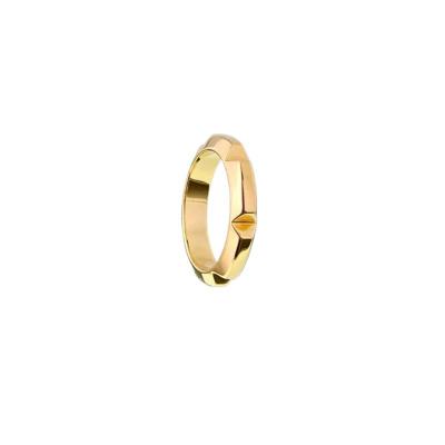 China Others 18K Yellow Gold Fashion Gear Design Ring Men's Ring Minimalist Design Ring for sale