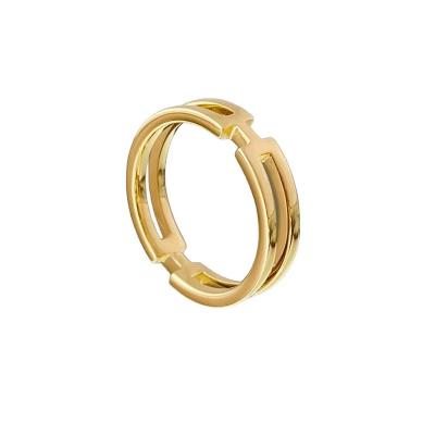 China The other 18K gold geometric shape K gold ring fashion and leisure simple style for sale