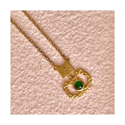 China The Other Happy Jade Rose Gold Plated Jewelery Chain Pendant Necklace I Love You for sale