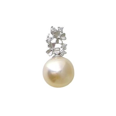 China Other Flawless Gold Pearl Sea Pearl Necklace Female 18K Gold Single Diamond Pearl Pendant for sale