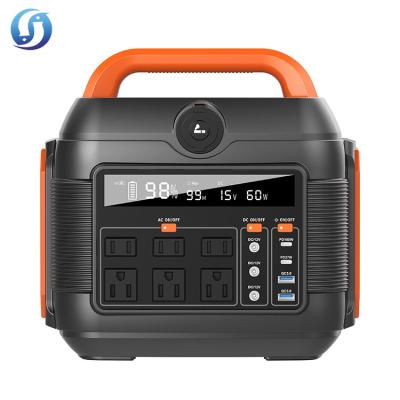 China Remote Control DC Type C USB Port All In One 600Wsolar Generator Outdoor Station PD100W Output 11W Led Portable Power Station With Inverter for sale