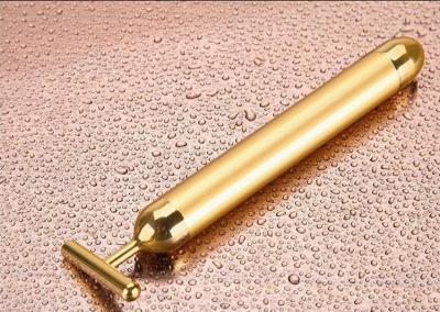 China Skin Lifting RF Beauty Equipment 24K - Gold Facial Massager for sale