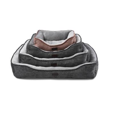 China Petstar Durable Fabric Cuddler Pet Bolster Super Soft High-elastic Dog Bed for sale