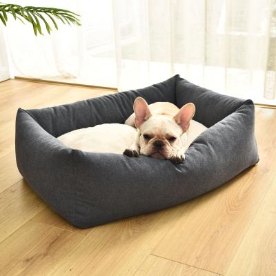 China Sustainable Luxury Wholesale Dog Bed Soft Rectangle Petstar Pet Bed Rectangle Bed for sale