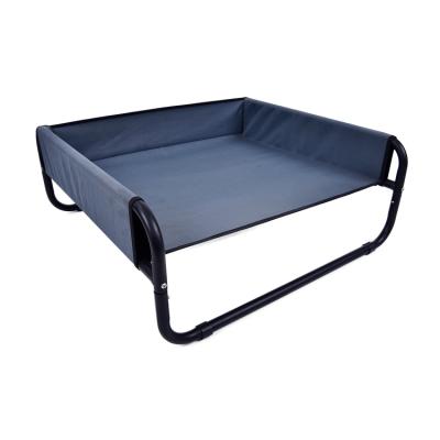 China Guaranteed Quality Sustainable Oxford Elevated Dog Bed Unique Fabric And Steel Tube Dog Elevated Pet Bed Exterior for sale