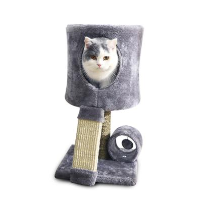 China 30*30*58cm Small Cat Scratch Tree Post Viable Cat Treehouse Bed , Cat Scratcher Climbing Tree for sale