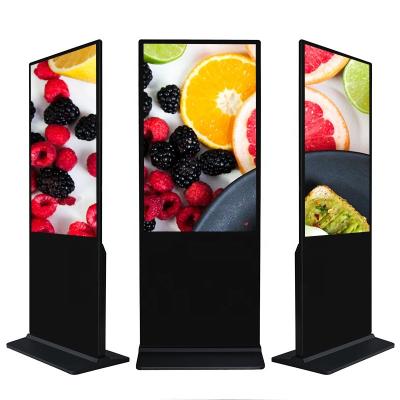 China Indoor Floor Standing TV Touch Screen Kiosk 4k Player Display Screen HD Indoor Advertising Vertical Lcd Led Digital Signage for sale