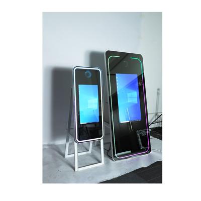 China Metal Case + Tempered Glass Panel Touch Screen Photo Booth Machine For Wedding Party Events Commercial Business Kiosk for sale