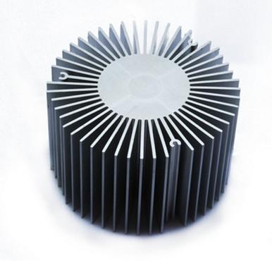 China Led Aluminium Heatsink Extrusions , Silvery / Black Anodized Extruded Aluminium Profiles for sale