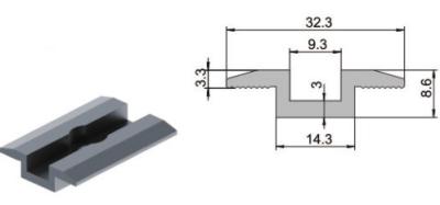 China Aluminum Mid Clamp For Solar Roof Mounting Systems / Mid Clamp Solar Panel Roof Mounts for sale